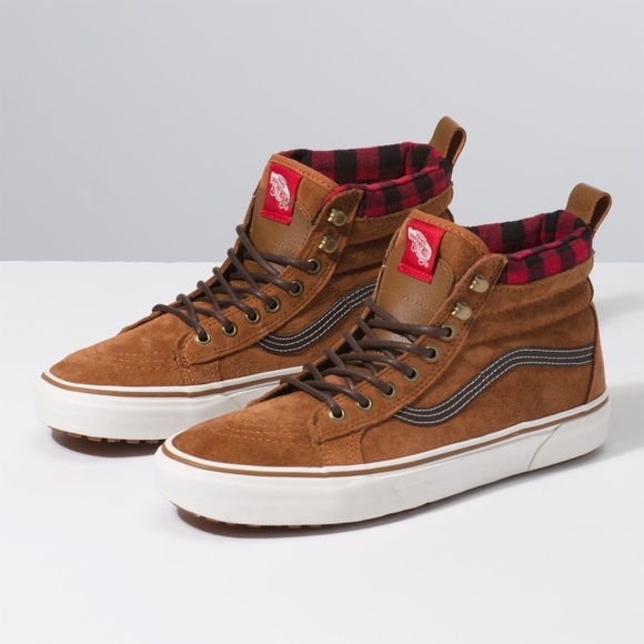 VANS SK8-HI MTE ALL WEATHER Glazed Ginger/Flannel Suede Shoes - Picture 2 of 9